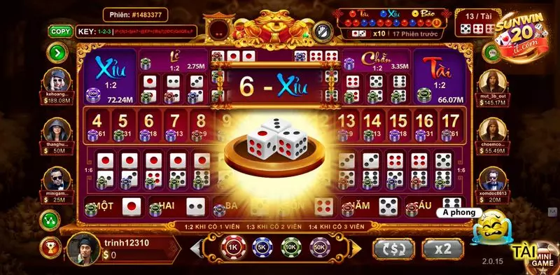 Luật chơi game tài xỉu md5 tại cổng game sunwin