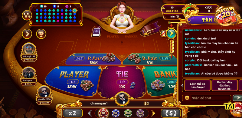 Giới thiệu game baccarat kim tài tại cổng sunwin20