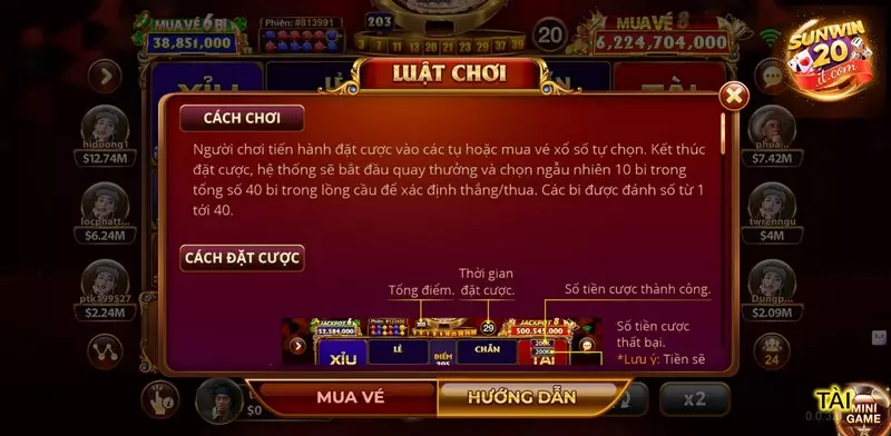 Luật cá cược game keno cơ bản tại sunwin